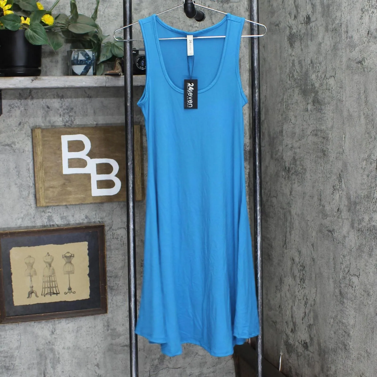 24seven Women's Sleeveless A-Line Fit and Flare Skater Dress RV660