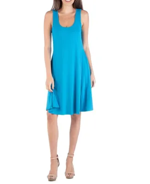 24seven Women's Sleeveless A-Line Fit and Flare Skater Dress RV660