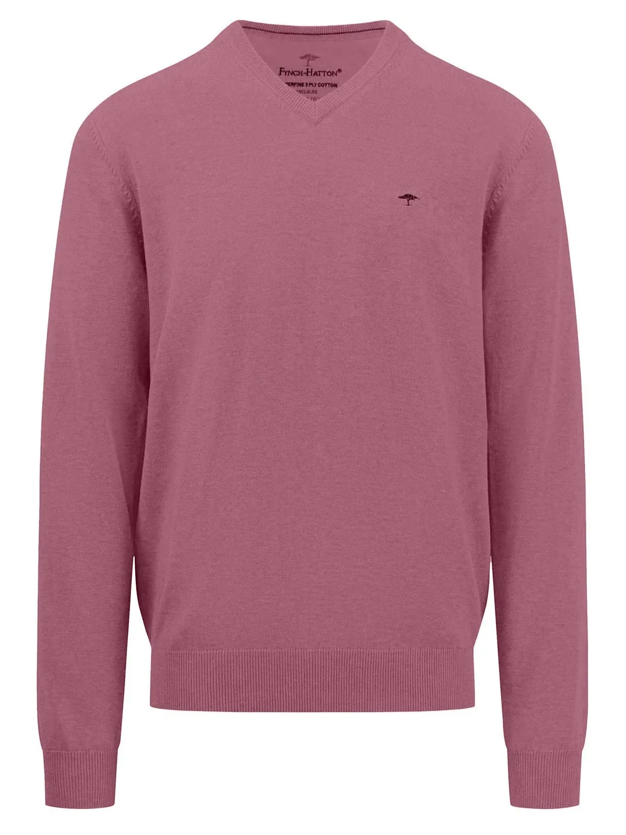 30% OFF - FYNCH HATTON V-Neck Sweater - Men's Fine Knit – Pale Blush - Size: 3XL