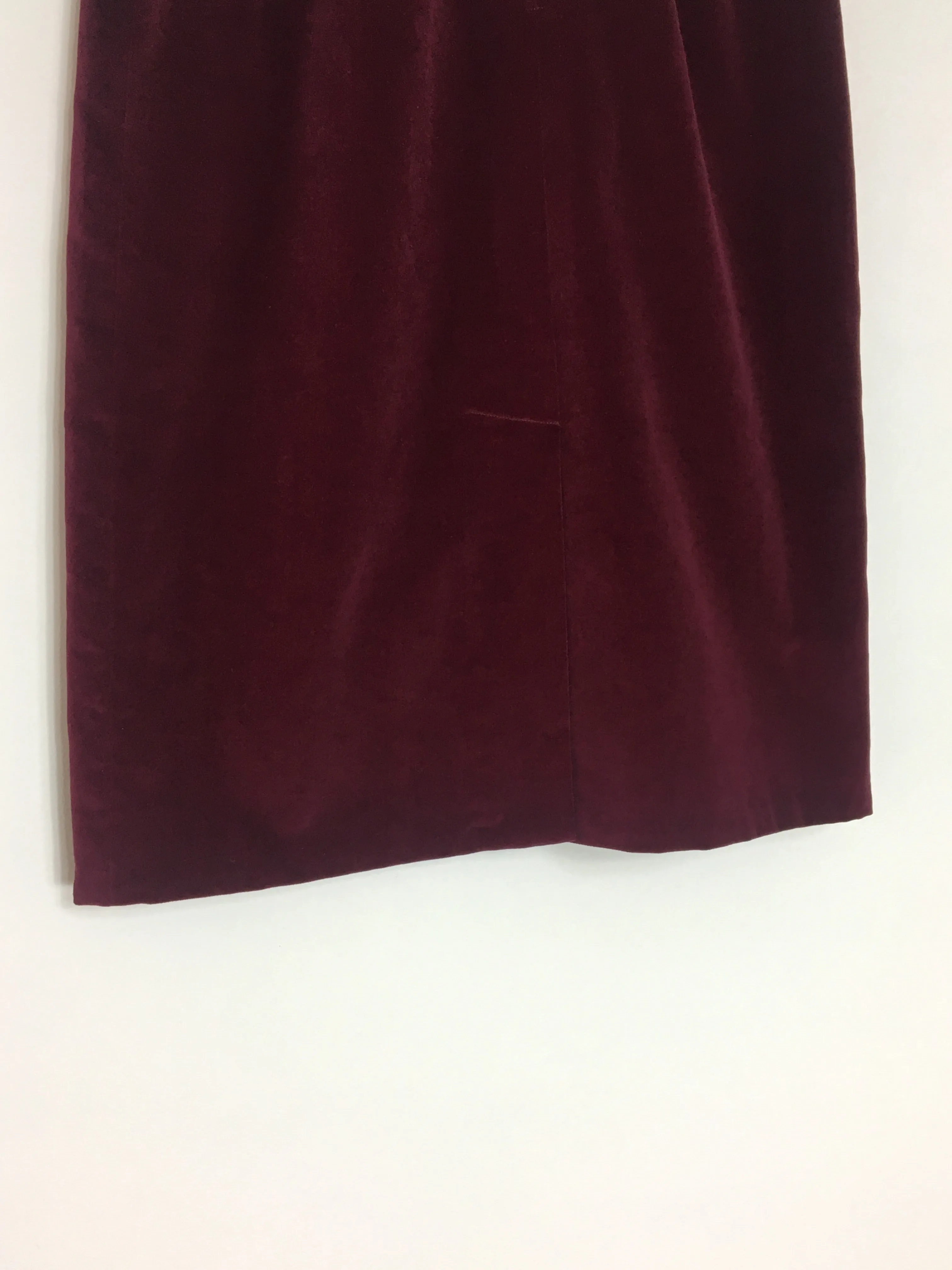 80's VELVET PENCIL SKIRT / 28