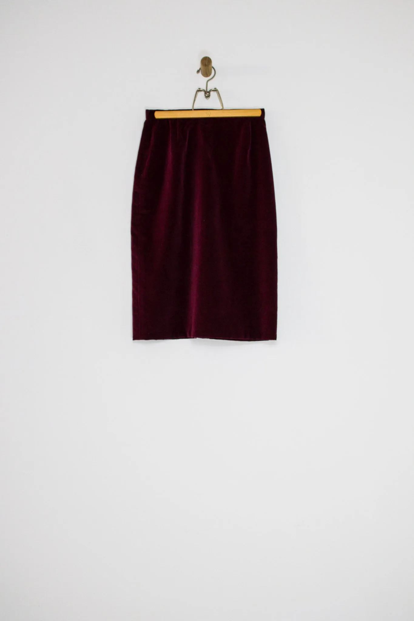 80's VELVET PENCIL SKIRT / 28