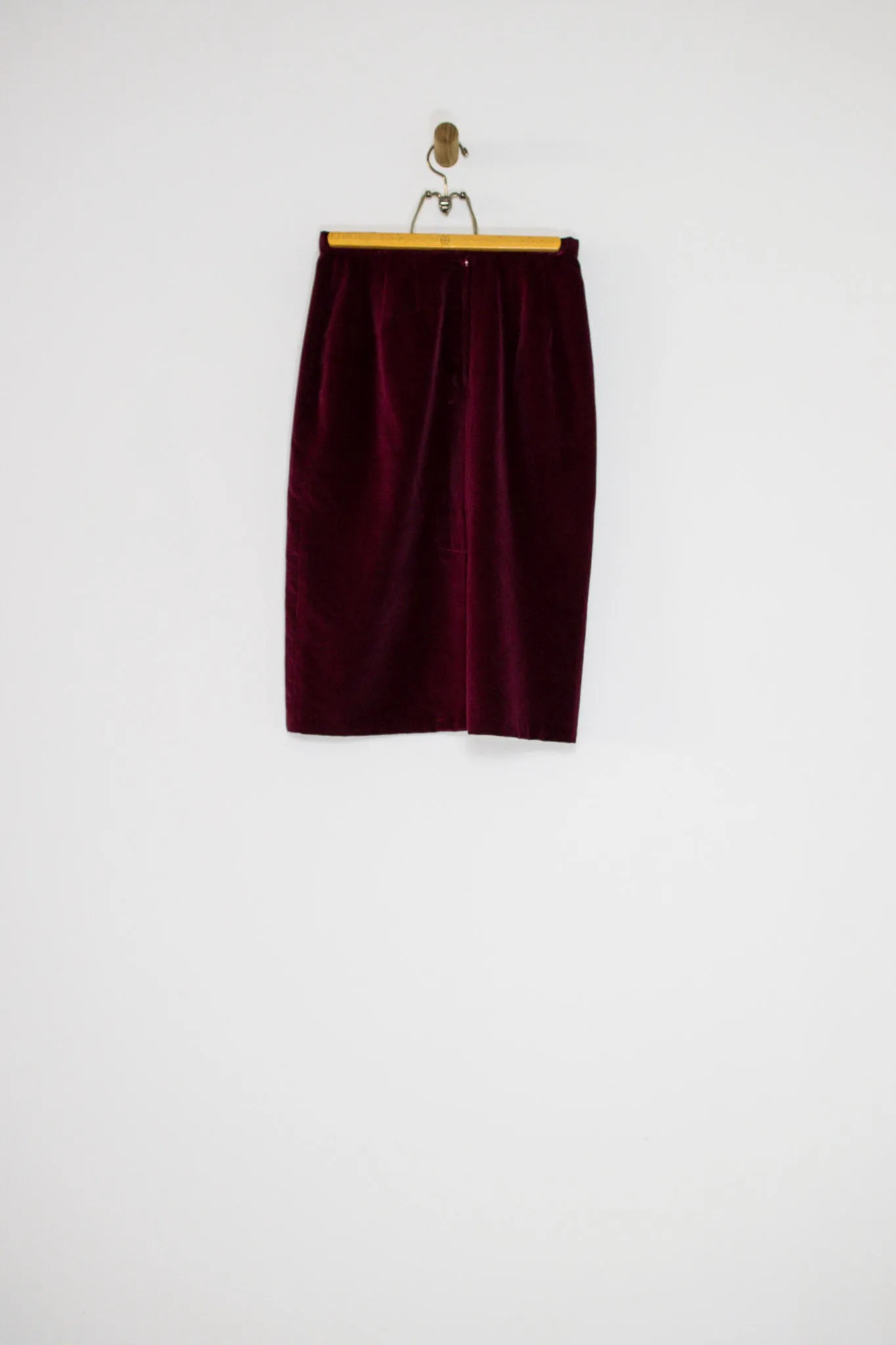 80's VELVET PENCIL SKIRT / 28