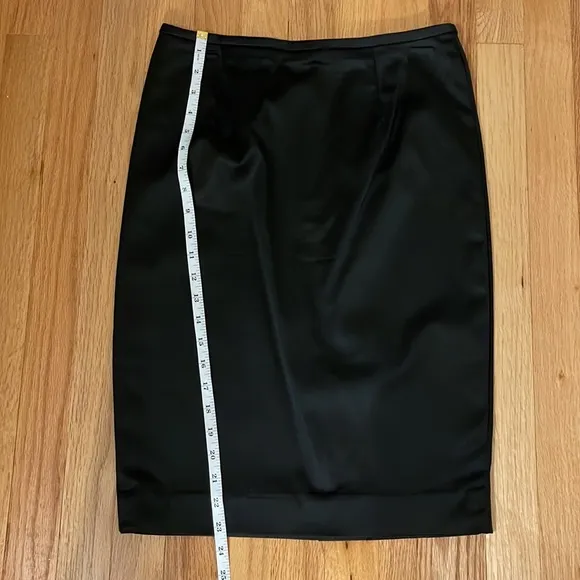 Adrianna, papell evening essentials black satin lycra pencil skirt