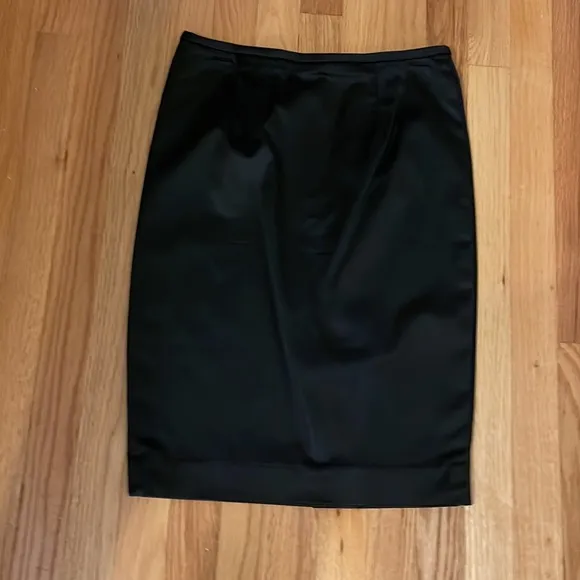 Adrianna, papell evening essentials black satin lycra pencil skirt