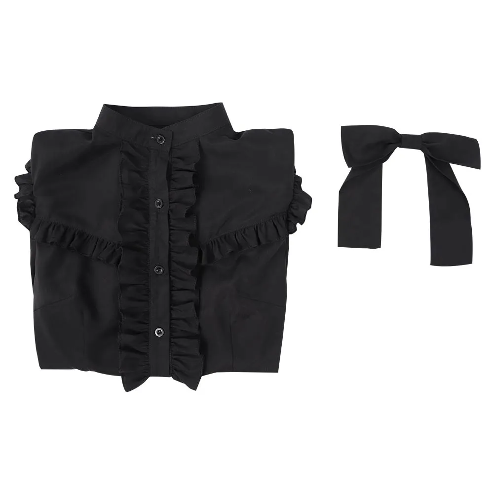 Adult Women Medieval Victorian Ruffle Shirt Blouse Cosplay Costume Party Outfits Halloween Carnival Suit