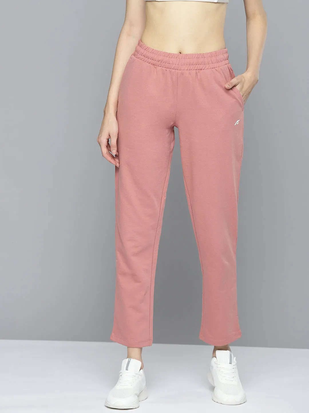 Alcis Women Pink Solid Track Pant