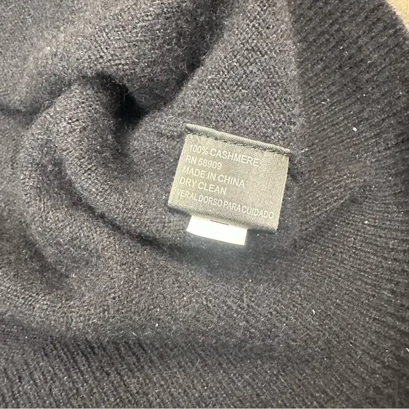 Alex Marie Women’s Vintage Tina Turtleneck Cashmere Sweater in Black Sz XL