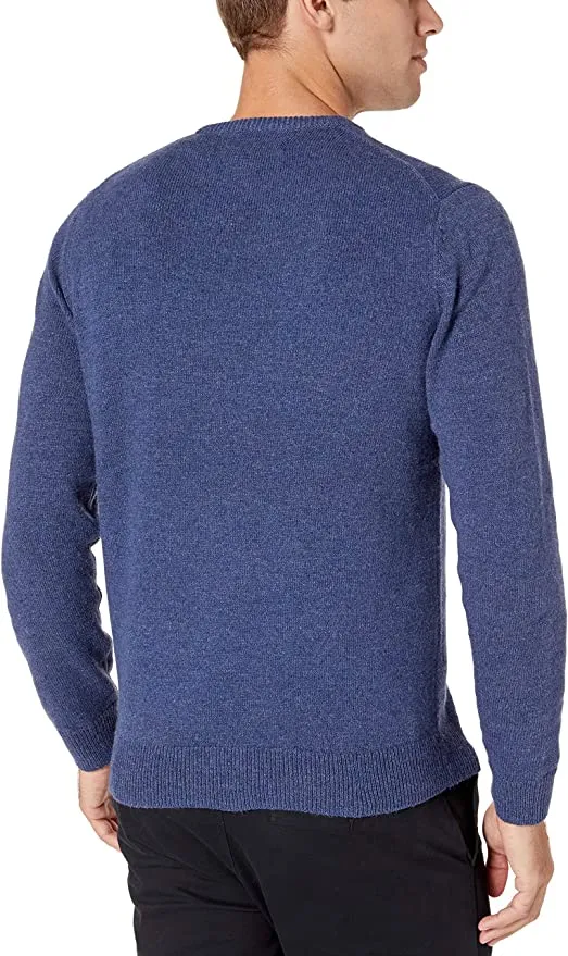 Amazon Essentials Mens Midweight V-Neck Sweater Sweater in Heather Blue, Sz Large!