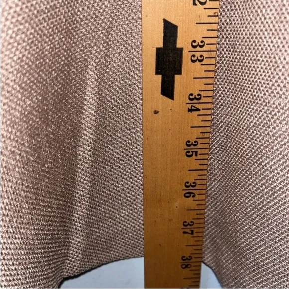 Ann Klein Sleeveless Dress Sz 6 Scoop Neck Embroidered Neckline Beige Fit Flare