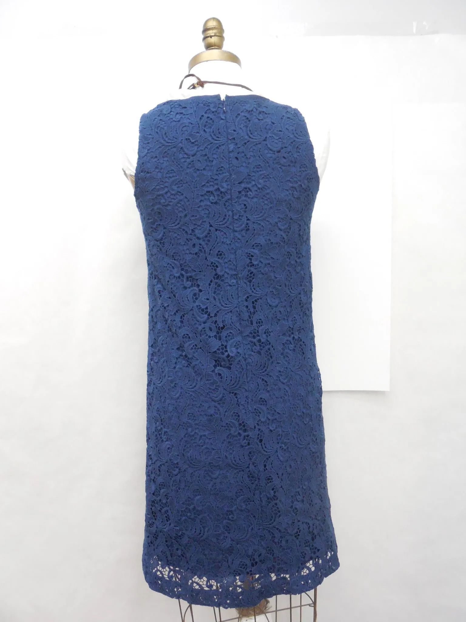 Ann Taylor LOFT Blue Tall Lace Shift Dress Size 6 Tall