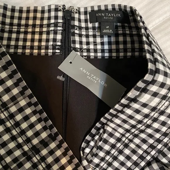 Ann Taylor Pencil Skirt Checkered Plaid 6P
