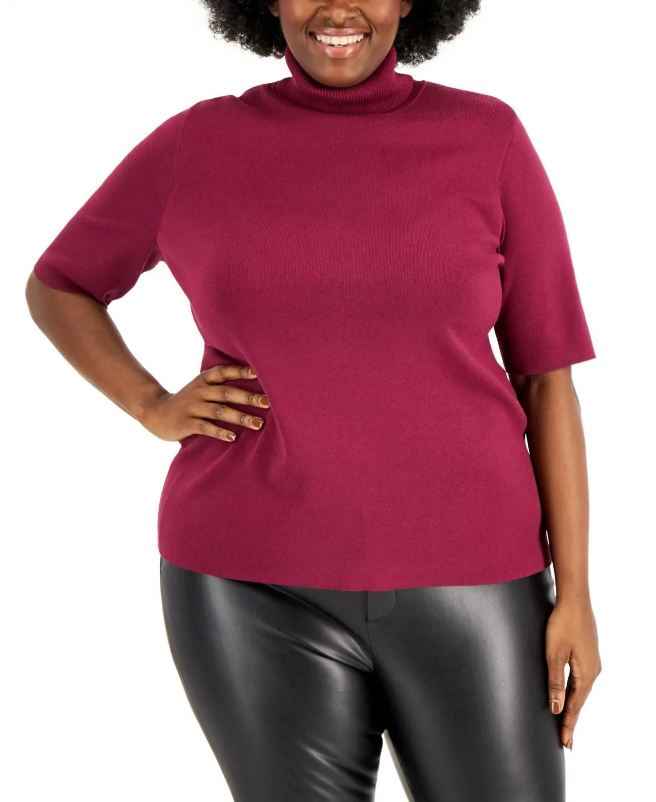 Anne Klein Womens Plus Size Turtleneck Sweater 10839635