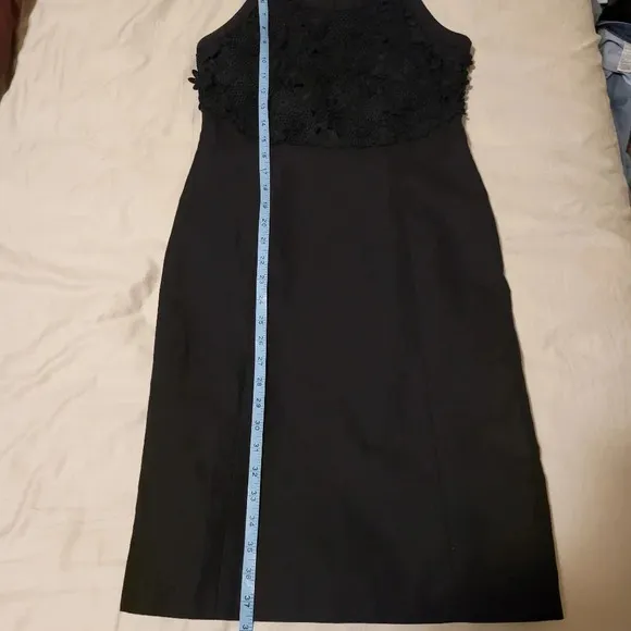 Anthropologie Applique oleander shift black dress