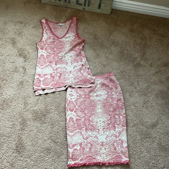 Anthropologie Dudalina Knit Tank Top and Skirt Set