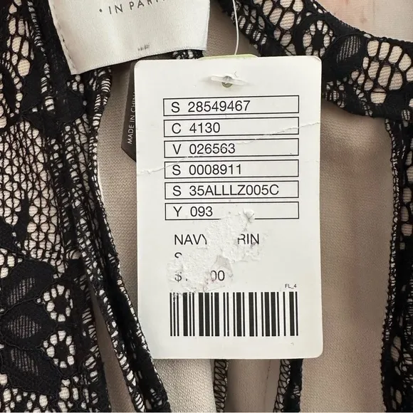 Anthropologie HD In Paris Violante Black Lace Fit and Flare Dress