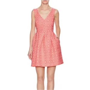 Anthropologie Hutch Diamond Jacquard Fit &amp; Flare Dress | Size 6