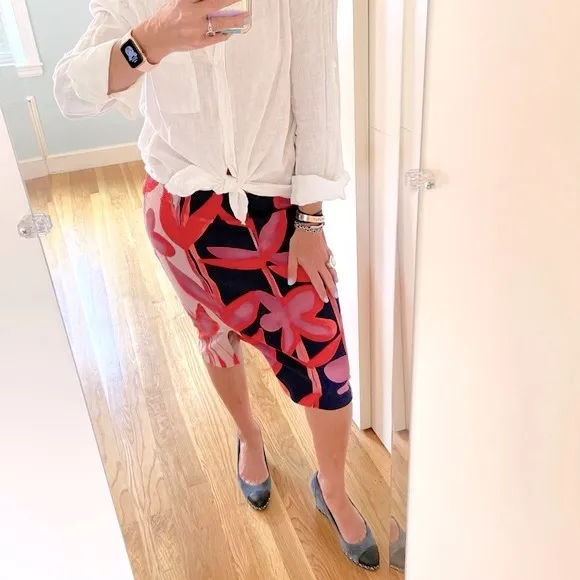Anthropologie Maeve Cordyline Floral Pencil Skirt