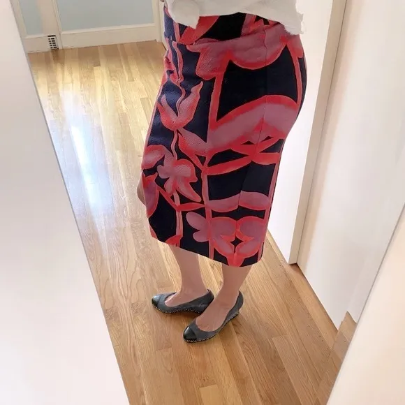 Anthropologie Maeve Cordyline Floral Pencil Skirt