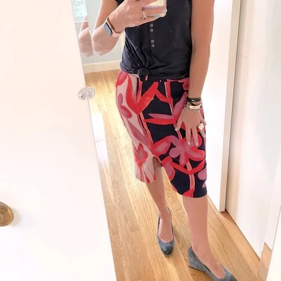 Anthropologie Maeve Cordyline Floral Pencil Skirt
