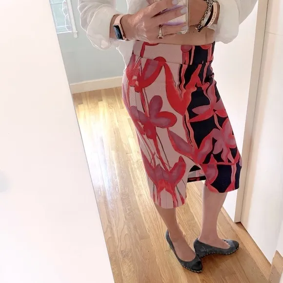 Anthropologie Maeve Cordyline Floral Pencil Skirt