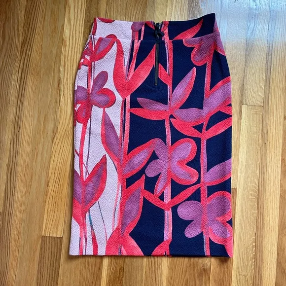 Anthropologie Maeve Cordyline Floral Pencil Skirt
