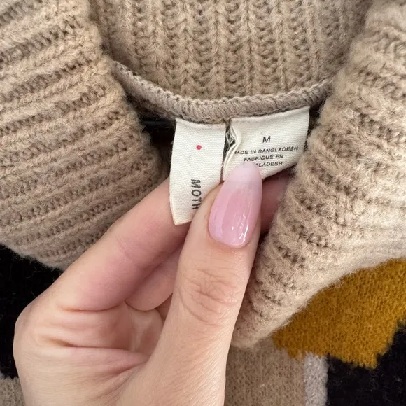 Anthropologie Moth Turtleneck Leopard Sweater Medium