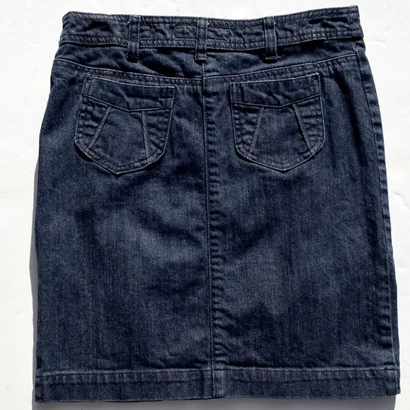 ANTHROPOLOGIE Pilcro and the Letterpress Denim Pencil Skirt Button Tabs size 26