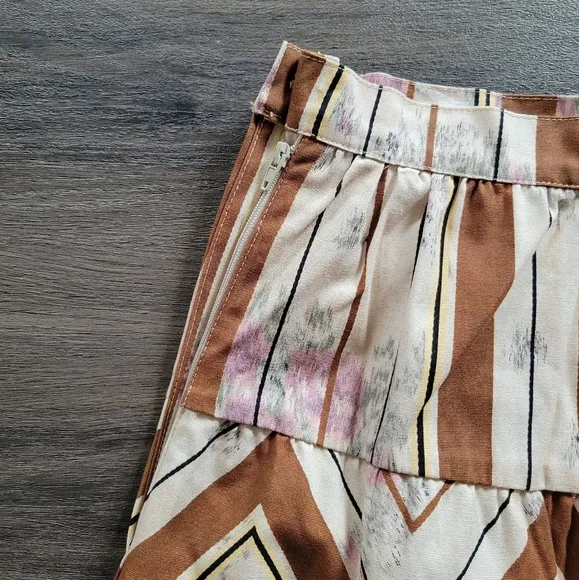 Anthropologie Tiny Ivory Orange Raleigh Mini Skirt NWT Size X-Small