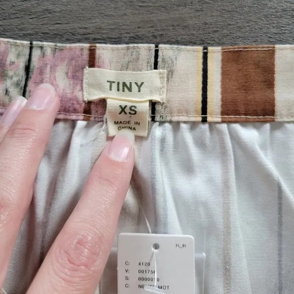 Anthropologie Tiny Ivory Orange Raleigh Mini Skirt NWT Size X-Small