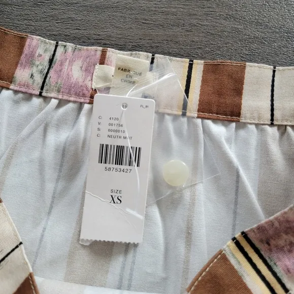 Anthropologie Tiny Ivory Orange Raleigh Mini Skirt NWT Size X-Small