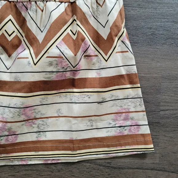 Anthropologie Tiny Ivory Orange Raleigh Mini Skirt NWT Size X-Small