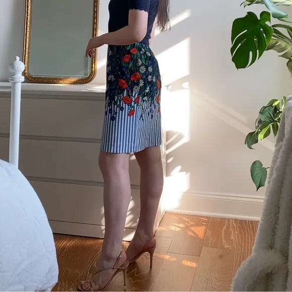 Anthropologie Vertical Garden Pencil Skirt Size 0