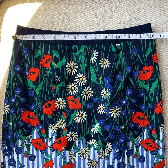 Anthropologie Vertical Garden Pencil Skirt Size 0