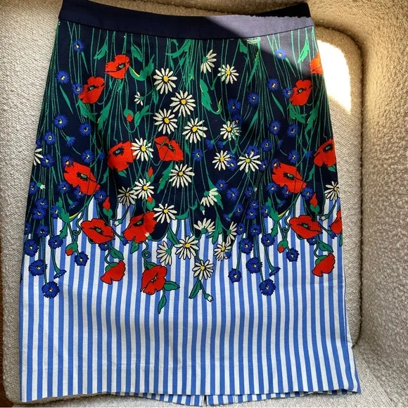Anthropologie Vertical Garden Pencil Skirt Size 0