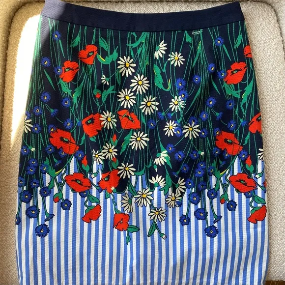 Anthropologie Vertical Garden Pencil Skirt Size 0