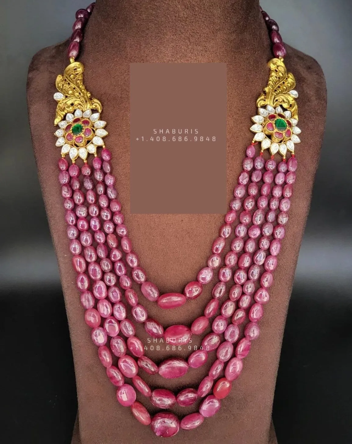 Antique Necklace Ruby Necklace Beaded Necklace Tanzanite Necklace Diamond Jewelry Moissanite Necklace Bridal Jewelry-SHABURIS