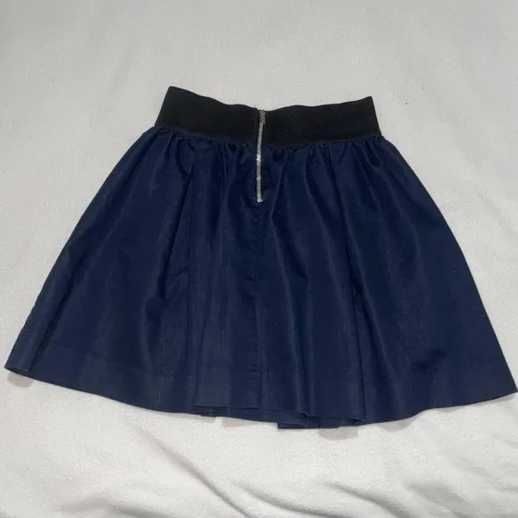 Aqua Navy Bandage A-Line Skater Mini Skirt