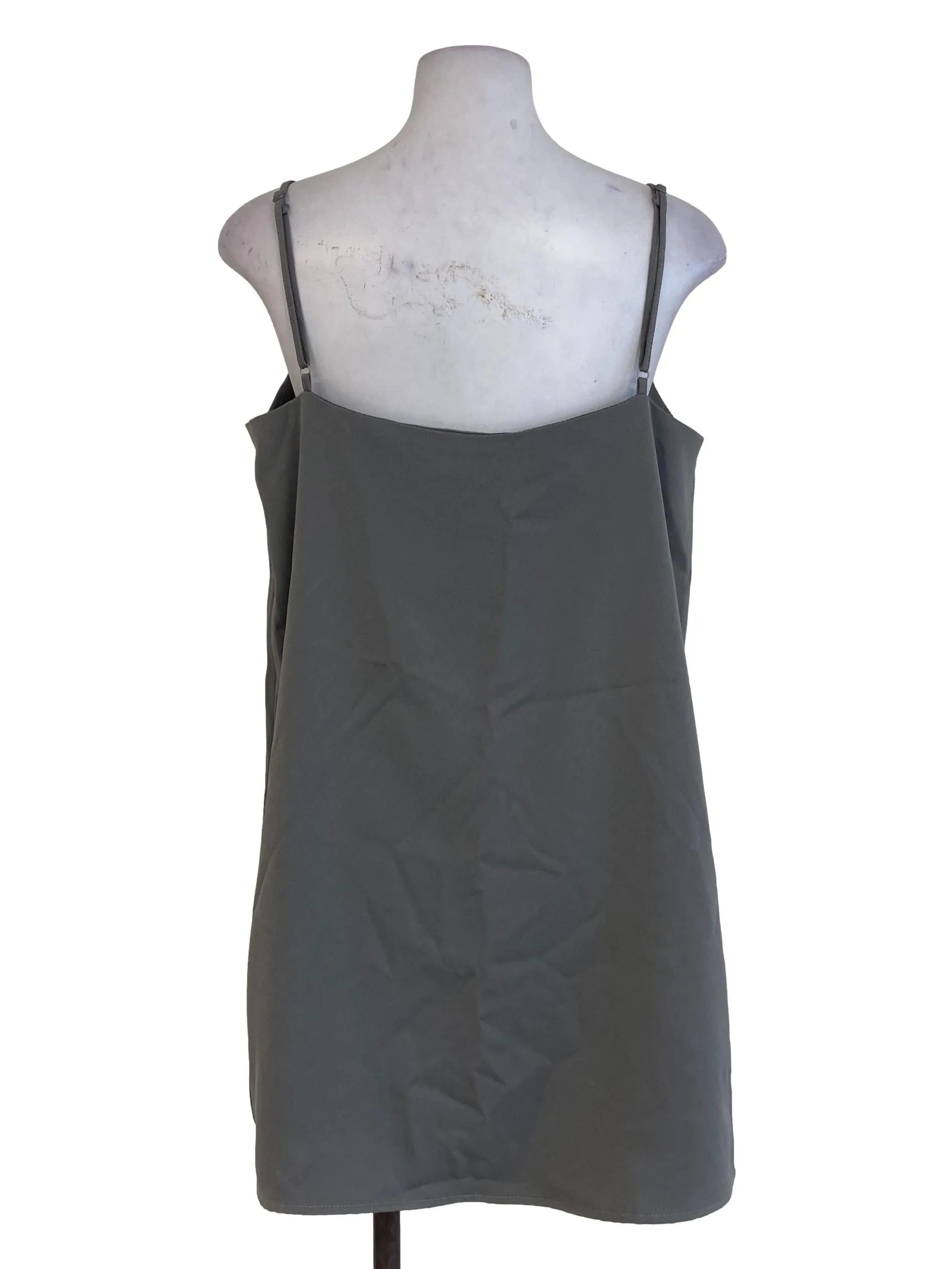 Army Green Plain Shift Dress