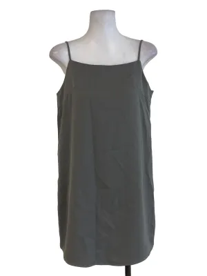 Army Green Plain Shift Dress