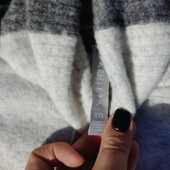 Athleta Transit 2 Tone Gray Turtleneck Sweater