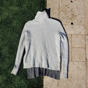 Athleta Transit 2 Tone Gray Turtleneck Sweater