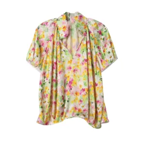 Aubrey Top, Watercolor Silk