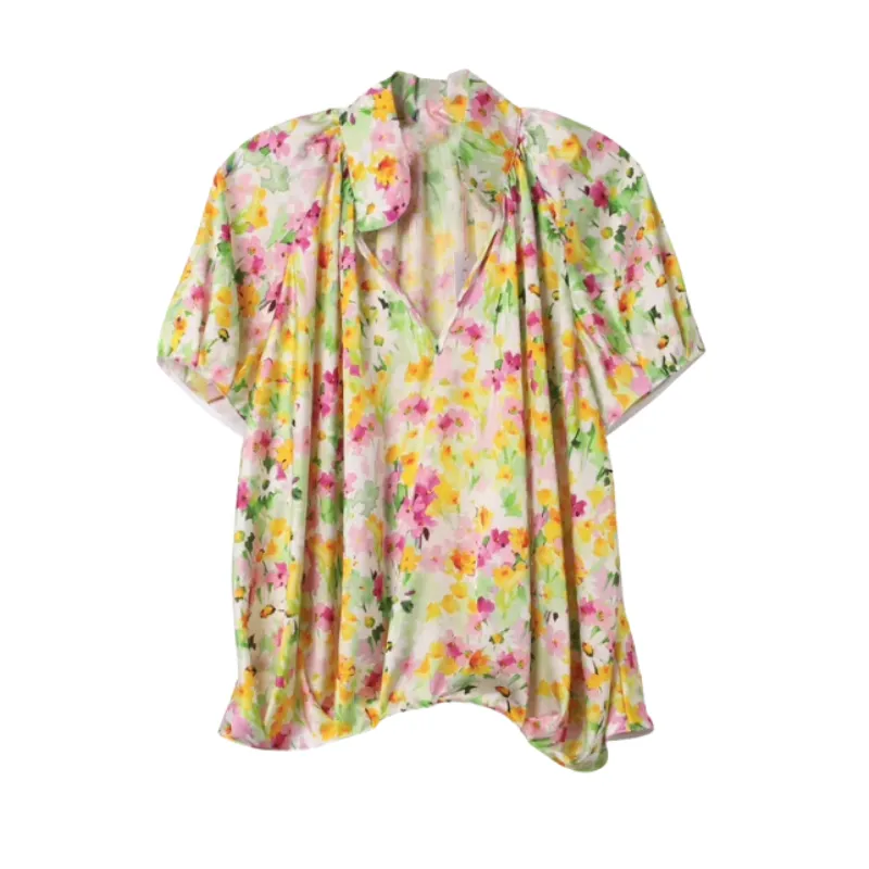 Aubrey Top, Watercolor Silk