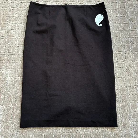 Audrey Talbott Carmel Pencil Skirt Sz 12 Brown Expose Zipper Office Workwear NWT