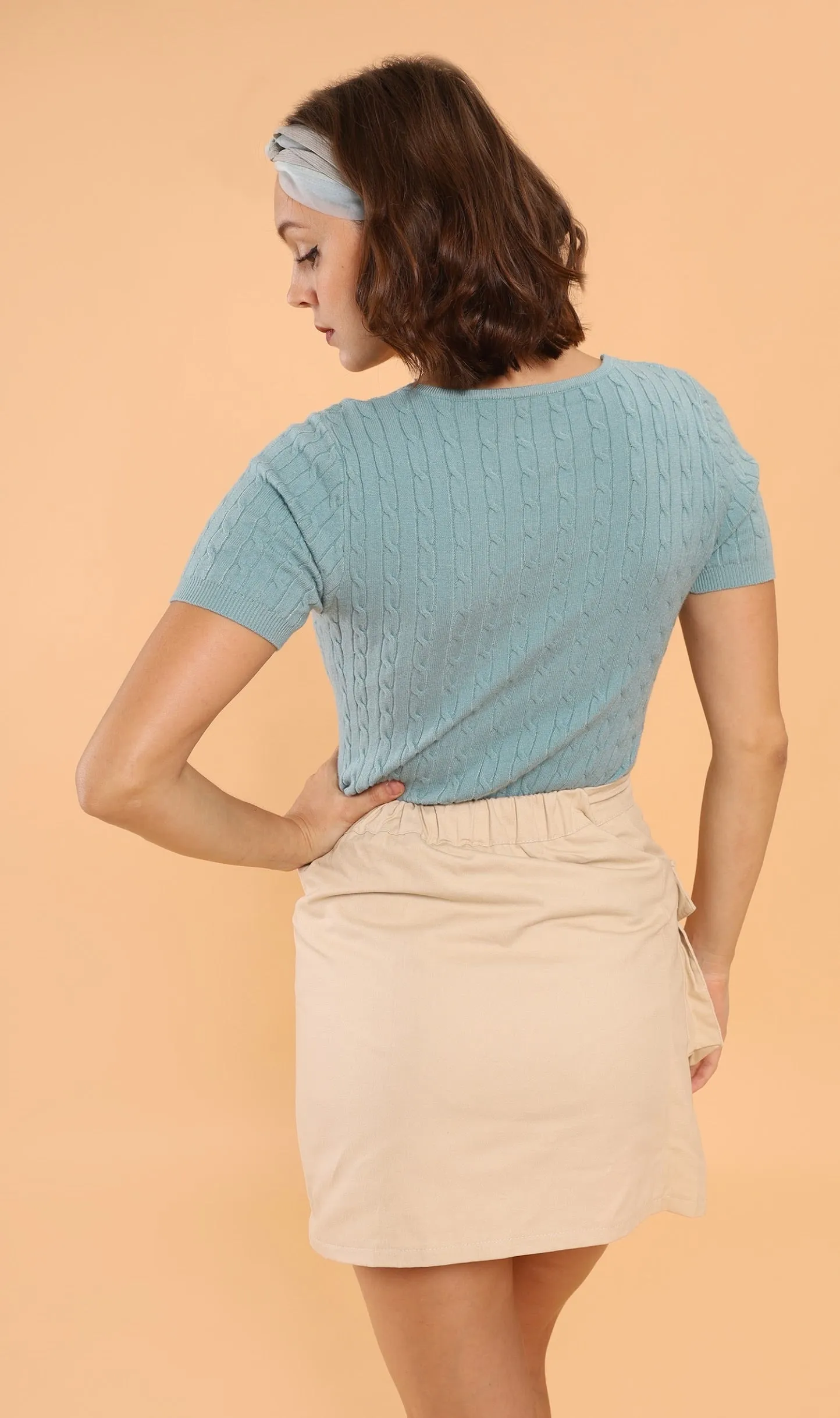 AUSTINE Cargo Wrap Skirt (Khaki)