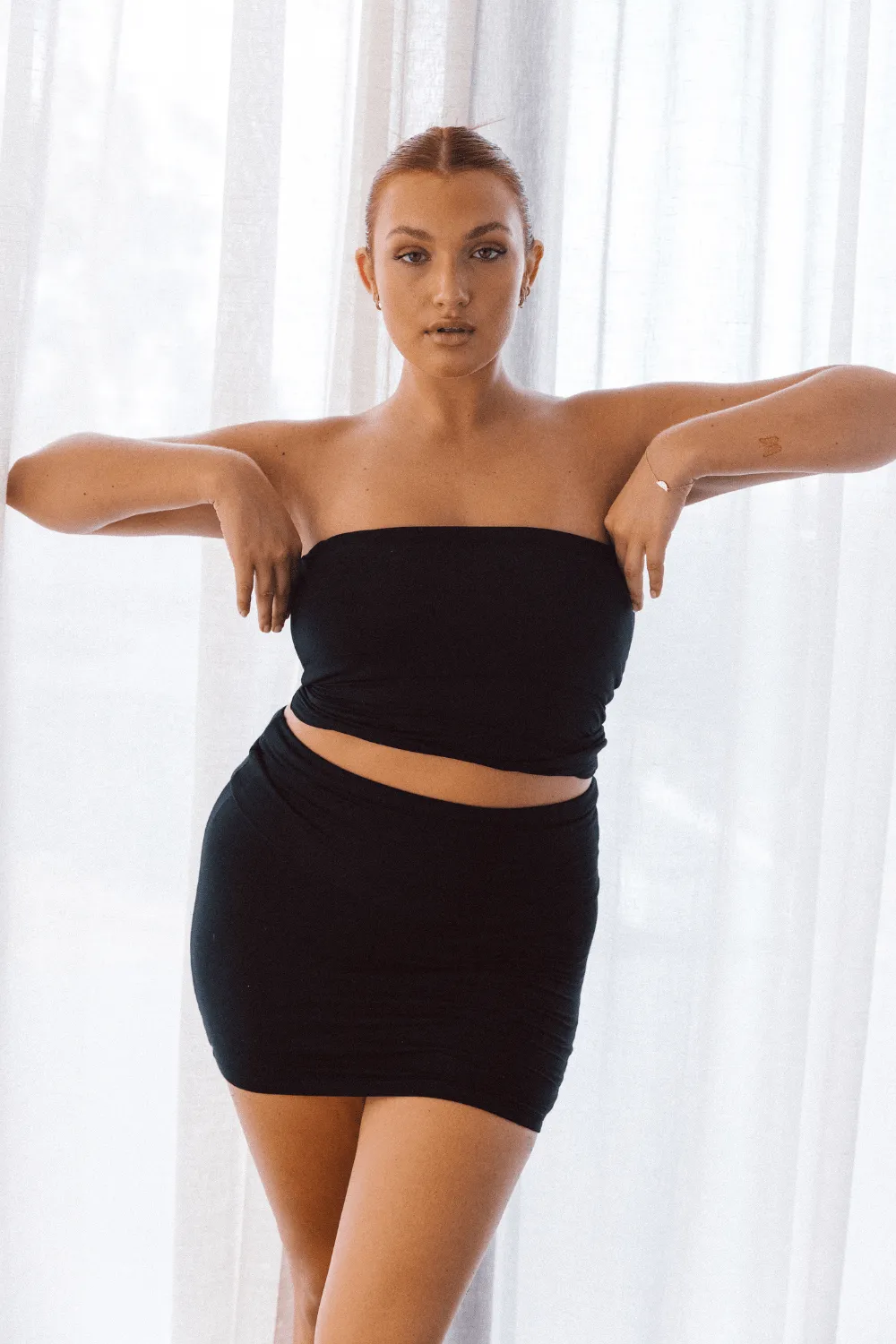 Bamboo Delos Mini Skirt - Black