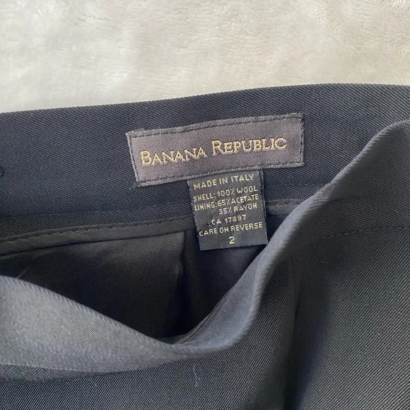 Banana Republic Womens Pencil Skirt 2 Wool‎ black