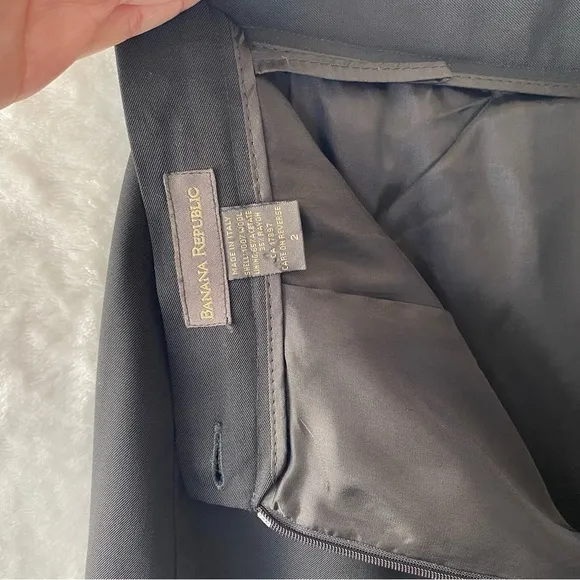 Banana Republic Womens Pencil Skirt 2 Wool‎ black