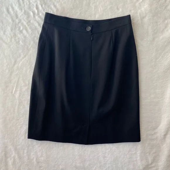 Banana Republic Womens Pencil Skirt 2 Wool‎ black