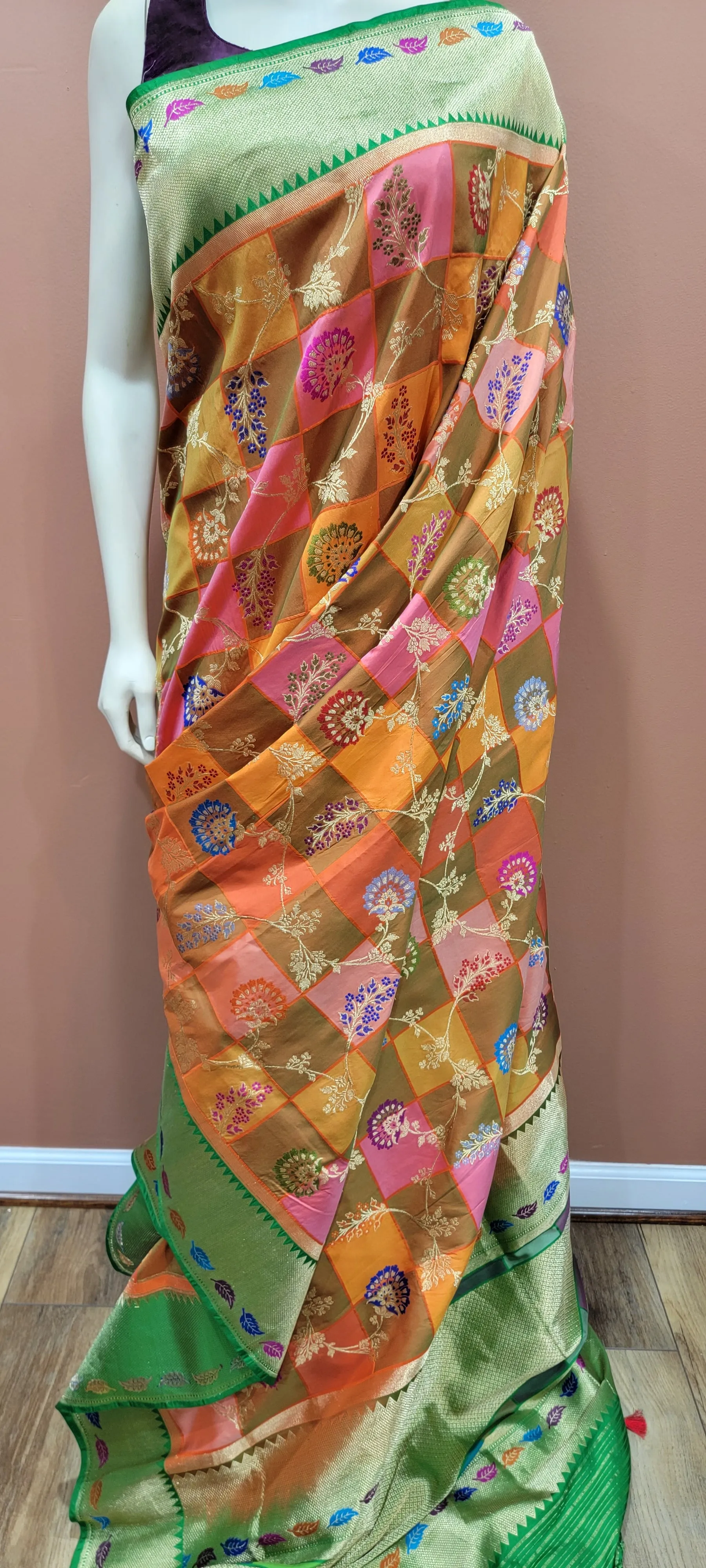 Banaras Rangkart Saree W/ Custom Blouse